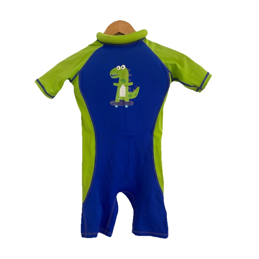 Gogokids Short Sleeve One-Piece Front Zipper Wetsuit Swimwear EUC Size 6